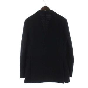 BOGLIOLI DOVER ウール ピークドラペル ダブル テーラードジャケット 48 ブラック