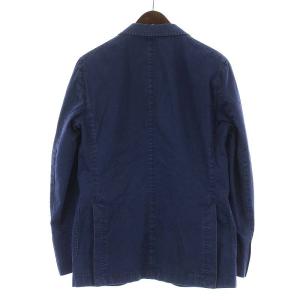 BOGLIOLI COAT 3B テーラードジャケット ウォッシュ加工 段返り 46 ブルー