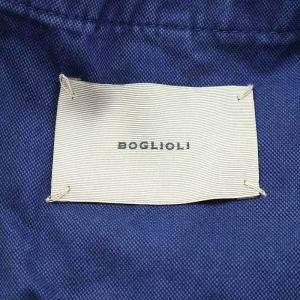 BOGLIOLI COAT 3B テーラードジャケット ウォッシュ加工 段返り 46 ブルー