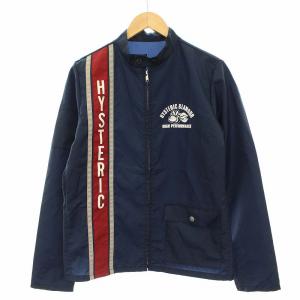 HYSTERIC GLAMOUR ナイロン ジャケット ブルゾン ジップアップ 薄手 M ネイビー