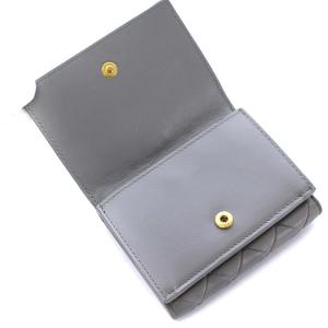 BOTTEGA VENETA マキシ イントレチャート 三つ折り財布 グレー