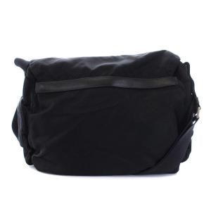 PRADA メッセンジャーバッグ ナイロン 三角プレート ブラック