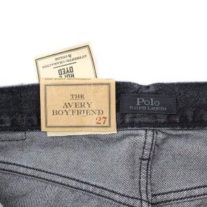 POLO RALPH LAUREN 21年製 avery boyfriend デニムパンツ W27 黒