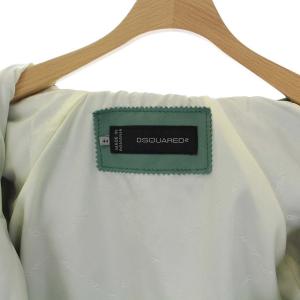 DSQUARED2 14SS ラムレザー ジャケット ジップアップ スタンドカラー 羊革 44 グリーン