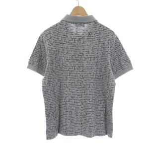 DIOR HOMME 半袖 ポロシャツ 総柄 コットン S グレー