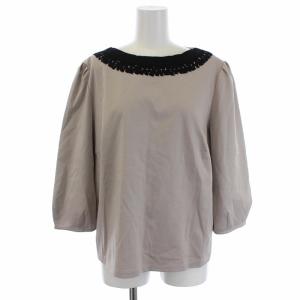 Tシャツ カットソー 七分袖 デザイン コットン 46 グレー