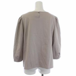 TO BE CHIC Tシャツ カットソー 七分袖 デザイン コットン 46 グレー
