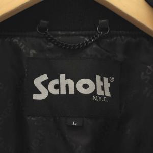 Schott LEATHER JACKET BOWERY ラムレザー L ブラック