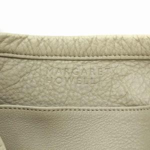 MARGARET HOWELL トートバッグ ハンドバッグ ショルダーバッグ レザー グレージュ D