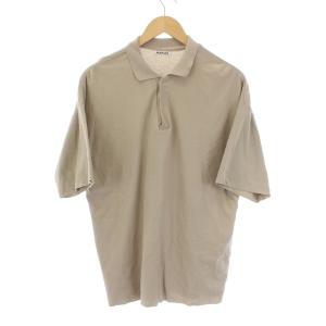 AURALEE 20SS HARD TWIST AMUZEN DOUBLE CLOTH POLO 半袖 4 ベージュ