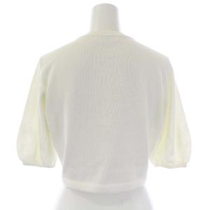 René 20年製 五分袖ニットカーディガン 34 ホワイト