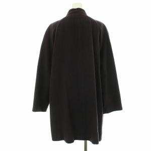 Leilian ハイネックコート ロング丈 カシミヤ 15 パープル