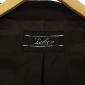 Leilian ハイネックコート ロング丈 カシミヤ 15 パープル