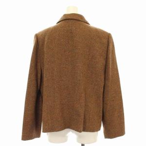 Leilian プラスハウス セットアップ ツイード ジャケット ジップアップ 台形スカート ブラウン
