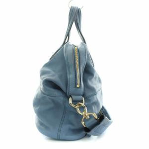 GIVENCHY NIGHTINGALE MA1102 2wayバッグ レザー ロゴ ライトブルー 
