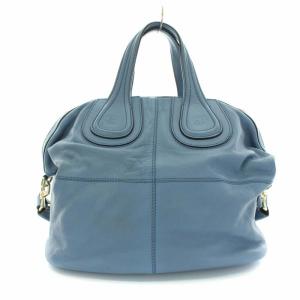 GIVENCHY NIGHTINGALE MA1102 2wayバッグ レザー ロゴ ライトブルー 