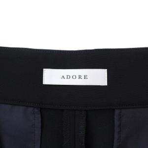 ADORE 18SS トリアセダブルクロスパンツ ワイド ロールアップ 38 M 黒 ブラック