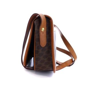 CELINE ヴィンテージ マカダム ショルダーバッグ 茶