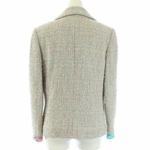 LEONARD FASHION テーラードジャケット ツイード 総裏地 肩パット 9AR M マルチカラー