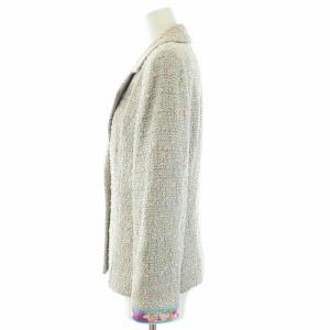 LEONARD FASHION テーラードジャケット ツイード 総裏地 肩パット 9AR M マルチカラー