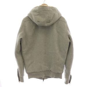 DIESEL フーディージャケット 中綿ジャケット ジップアップ 裏地ボア L グレー