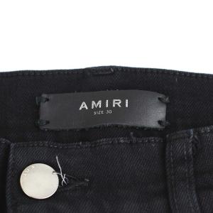 AMIRI デニムパンツ ダメージ加工 ラメ カモフラ 30 ブラック