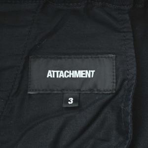 ATTACHMENT ハイパワーストレッチツイル バイカーイージーパンツ コットン ブラック