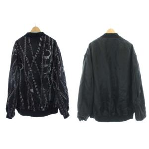 LAD MUSICIAN 2120-352 REVERSIBLE BLOUSON チェーン柄 黒
