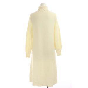 ANAYI 19AW ニット ワンピース ロング マキシ丈 長袖 ハイネック ウール 36 S オフホワイト