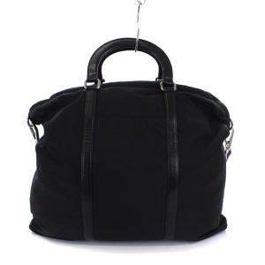 PRADA ハンドバッグ ショルダー 2WAY 三角プレート 黒