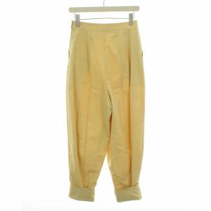 ENFOLD 20SS タックパンツ ジップフライ コットン 36 S パステルイエロー