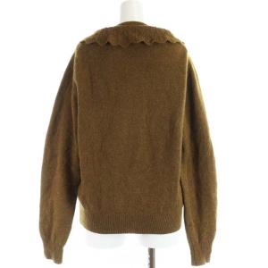 MARGARET HOWELL ニット セーター ウール カシミヤ混 長袖 2 ブラウン