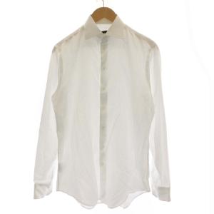 ホリゾンタルカラーシャツ 長袖 コットン 39/15.5 L ホワイト