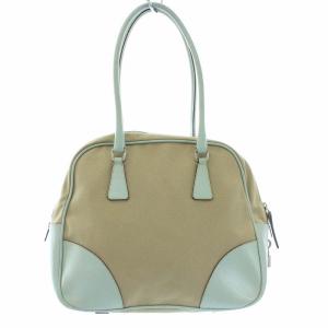 PRADA ボストンバッグ ハンドバッグ ベージュ ライトブルー