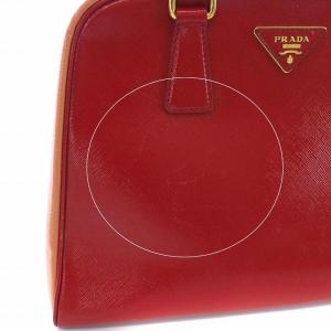PRADA サフィアーノ ハンドバッグ レザー 赤