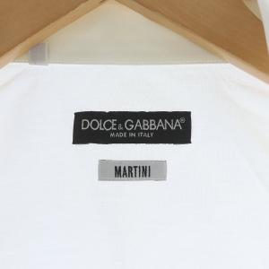 DOLCE&GABBANA MARTINI ワイシャツ 長袖 比翼ボタン コットン 43 XL ホワイト
