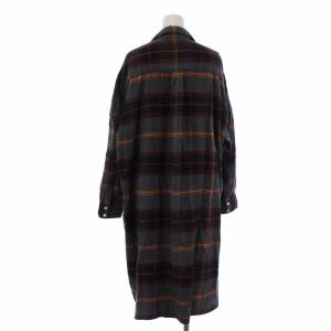 HYSTERIC GLAMOUR シャツワンピース 長袖 ひざ丈 オープンカラー チェック コットン 日本製 F グレー