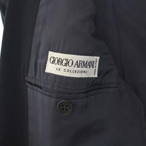 GIORGIO ARMANI スーツ セットアップ テーラードジャケット ダブル 総裏地 肩パット入り スラックス ブラック