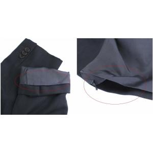 GIORGIO ARMANI スーツ セットアップ テーラードジャケット ダブル 総裏地 肩パット入り スラックス ブラック