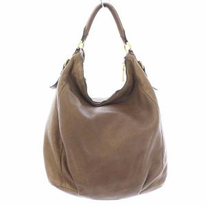PRADA ハンドバッグ トートバッグ レザー ブラウン