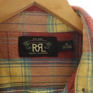 RRL ラルフローレン カジュアルシャツ 長袖 チェック コットン M マルチカラー