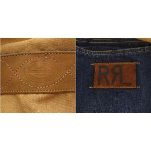 RRL ショルダーバッグ デニム レザー 紺 茶