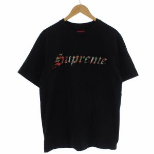 21SS Floral Applique S/S Top Tシャツ プリント ロゴ M ブラック