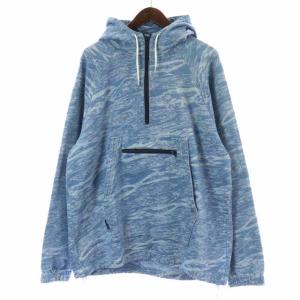 2320050 JACQUARD DENIM ANORAK JACKET 総柄 M ライトブルー 