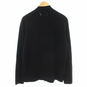 Salvatore Ferragamo ガンチーニ ジャケット ジップアップ ニット レザー 切替 XL ブラック