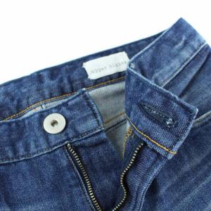 upper hights THE STELLA デニムパンツ ジーンズ テーパード ジップフライ ダメージ加工 インディゴ