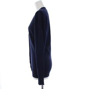 TORY BURCH 長袖 ニットカーディガン Vネック ロゴボタン S ネイビー