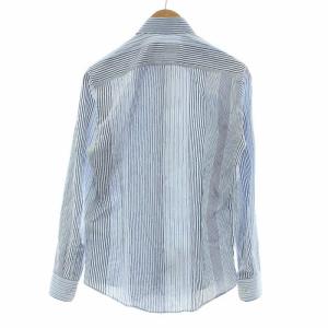 ETRO シャツ スタンダードカラー 長袖 ストライプ コットン 37 XS ブルー ライトブルー
