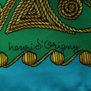 HERMES カレ90 ARABESQUES アラベスク スカーフ シルク グリーン