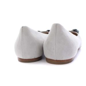 Salvatore Ferragamo ヴァラ スパンコール パンプス フラット スエード 22.5cm グレー